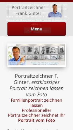 Vorschau der mobilen Webseite www.portraitmaler-portraitzeichner.de, Portraitmaler & Portraitzeichner - Portrait zeichnen lassen vom Foto