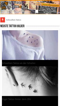 Vorschau der mobilen Webseite www.tattoo-magazin.com, Tattoo Magazin, Daniel Weilert