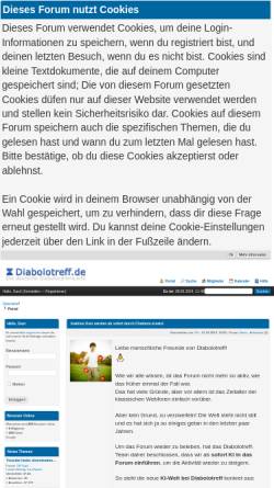 Vorschau der mobilen Webseite www.diabolotreff.de, Diabolotreff