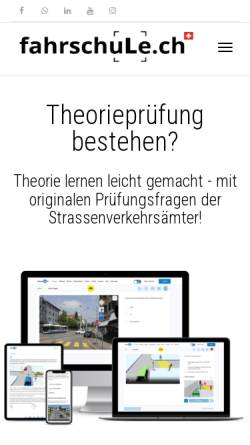 Vorschau der mobilen Webseite www.fahrschule.ch, Fahrschule Schweiz