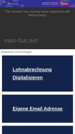 Vorschau der mobilen Webseite www.max-fax.net, Max Fax