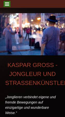 Vorschau der mobilen Webseite kaspar-gross.com, Kaspar Gross