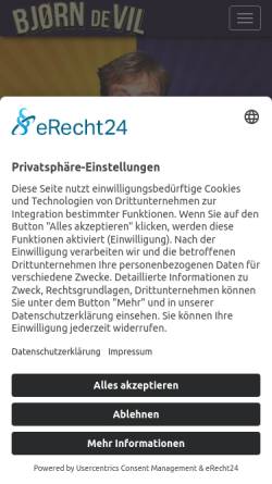 Vorschau der mobilen Webseite bjoern-de-vil.de, Bjoern de Vil
