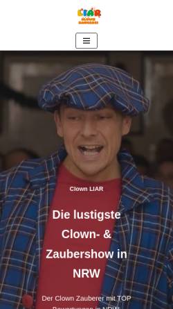 Vorschau der mobilen Webseite liar-entertainer.com, Clown Zauberer Liar