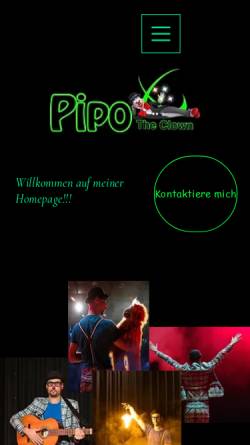 Vorschau der mobilen Webseite www.pipo-the-clown.ch, Pipo The Clown