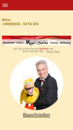 Vorschau der mobilen Webseite www.derbauchredner.de, Magic-Charles
