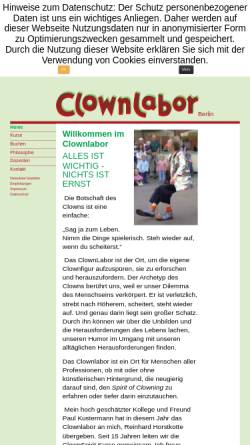 Vorschau der mobilen Webseite www.clownlabor.de, Clownlabor, Berlin