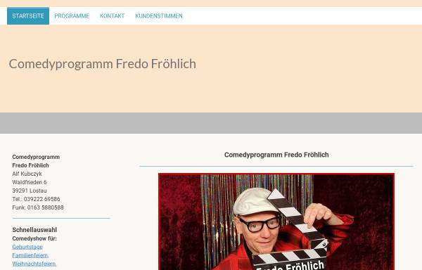 Vorschau von www.comedy-fredo-froehlich.de, Fredo Fröhlich