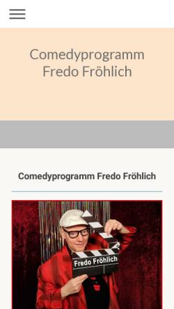 Vorschau der mobilen Webseite www.comedy-fredo-froehlich.de, Fredo Fröhlich