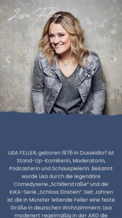 Vorschau der mobilen Webseite www.lisa-feller.de, Lisa Feller