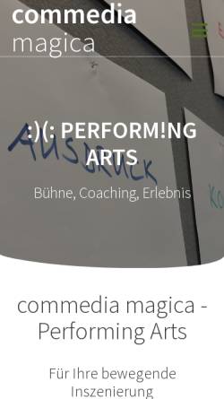 Vorschau der mobilen Webseite commedia-magica.ch, Commedia magica