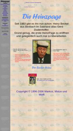 Vorschau der mobilen Webseite www.heinz-becker.de, Dudenhöffer, Gerd alias Heinz Becker