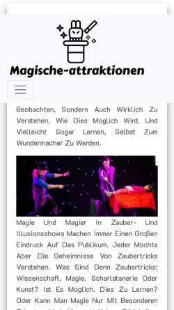 Vorschau der mobilen Webseite www.magische-attraktionen.de, Michael Kühn