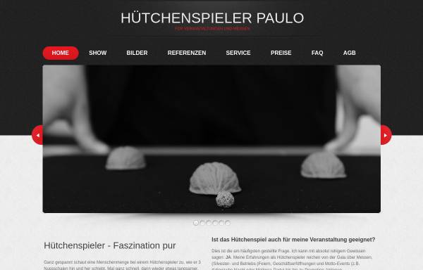 Vorschau von www.huetchenspieler.info, Hütchenspieler Paulo