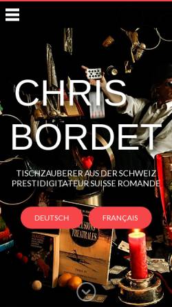 Vorschau der mobilen Webseite www.bordet.ch, Chris Bordet