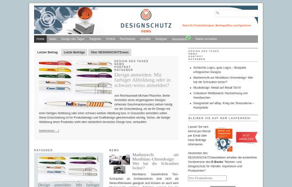 Vorschau von www.designschutznews.de, Designschutz News