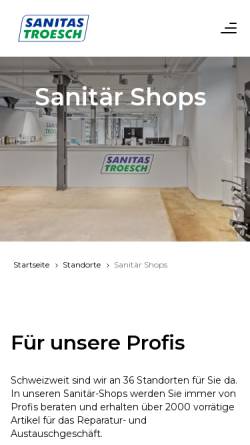 Vorschau der mobilen Webseite www.sanitastroesch.ch, Sanitas Troesch AG
