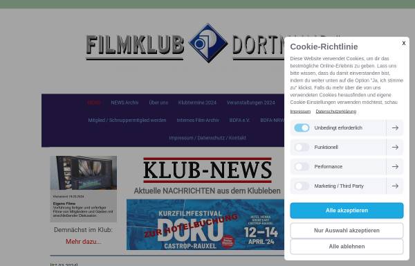Vorschau von www.filmklub-dortmund.de, Filmklub Dortmund e.V.