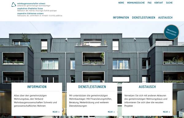 Vorschau von www.svw.ch, Schweizerischer Verband für Wohnungswesen SVW/ASH