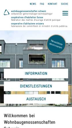 Vorschau der mobilen Webseite www.svw.ch, Schweizerischer Verband für Wohnungswesen SVW/ASH