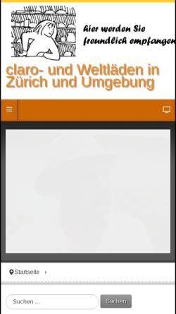 Vorschau der mobilen Webseite www.claroweltladen.ch, claro Weltladen