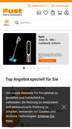 Vorschau der mobilen Webseite www.eschenmoser.ch, Discounthaus Eschenmoser AG