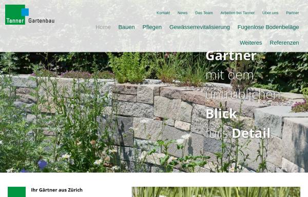 Vorschau von www.tanner-gartenbau.ch, Tanner Gartenbau AG