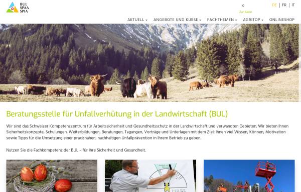 Vorschau von www.bul.ch, BUL - Beratungsstelle für Unfallverhütung in der Landwirtschaft