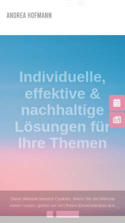 Vorschau der mobilen Webseite andrea-hofmann.de, Andrea Hofmann