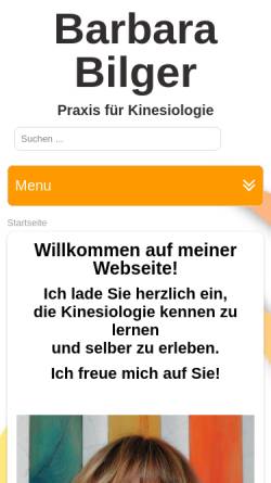 Vorschau der mobilen Webseite kinesiologie-aargau.ch, Barbara Bilger