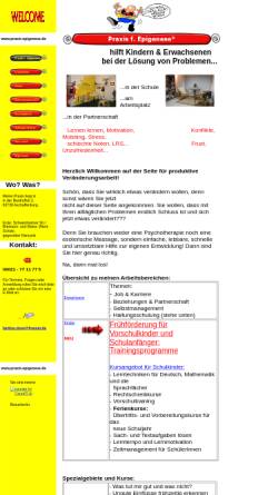 Vorschau der mobilen Webseite www.dieschnauzejetztvoll.de, Bettina Ziese - Praxis für Epigenese