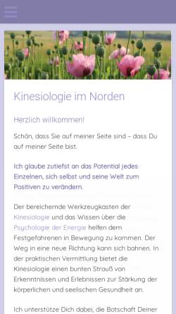 Vorschau der mobilen Webseite kinesiologienord.de, Birgit Clausen Bilde