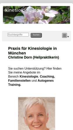 Vorschau der mobilen Webseite www.kinesiologie-dorn.de, Christine Dorn