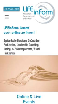 Vorschau der mobilen Webseite www.lifeinform.de, LifeinForm