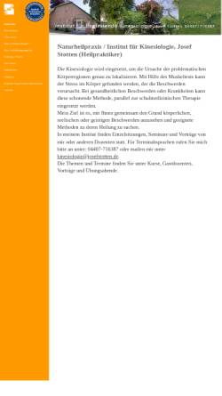 Vorschau der mobilen Webseite www.josefstotten.de, Institut für Begleitende Kinesiologie