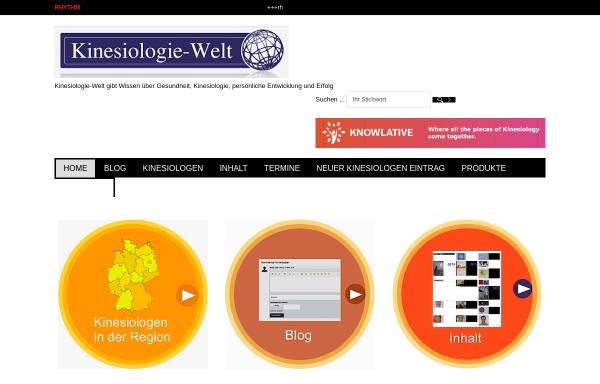 Vorschau von www.kinesiologie-welt.de, Kinesiologie-Welt Portal