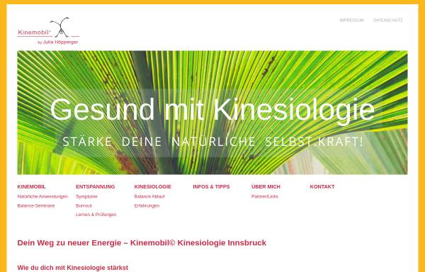 Vorschau von www.kinemobil.at, MMag. Julia Höpperger .- Praxis für Kinesiologie