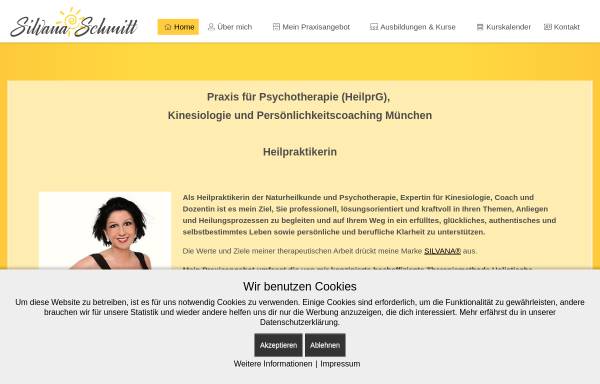 Vorschau von www.silvana-schmitt.de, Praxis für Kinesiologie und Persönlichkeitscoaching