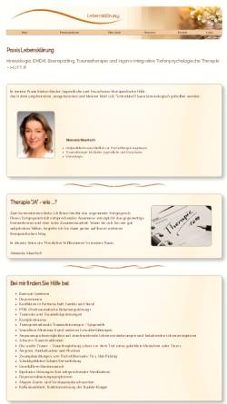 Vorschau der mobilen Webseite www.lebensklaerung.com, Praxis für Kinesiologie und Therapie in Hypnose