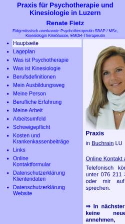 Vorschau der mobilen Webseite www.luzern-psychotherapie.ch, Renate Erni-Fietz