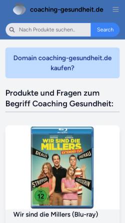 Vorschau der mobilen Webseite coaching-gesundheit.de, Präventologische Beratung und Coaching