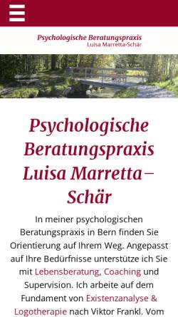 Vorschau der mobilen Webseite sternstunde.ch, Psychologische Beratungspraxis Luisa Marretta