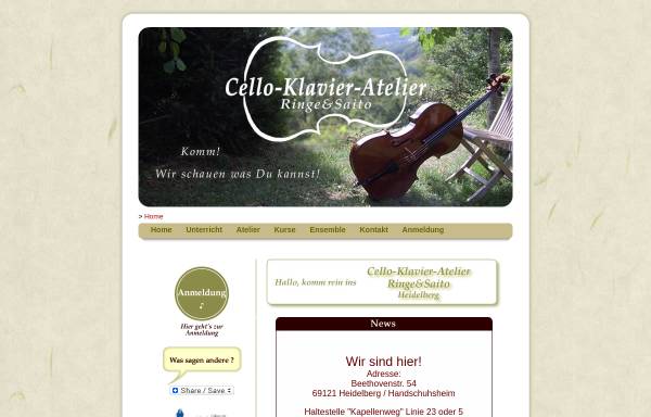 Vorschau von www.cello-klavier-atelier.de, Cello-Klavier-Atelier Ringe & Saito