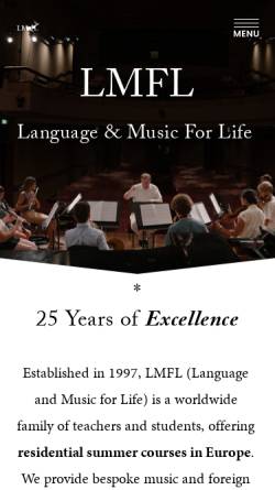 Vorschau der mobilen Webseite www.lmfl.com, Internationaler Sprach- und Musiksommer
