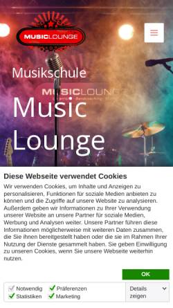 Vorschau der mobilen Webseite www.my-music-lounge.de, Music Lounge Hamburg