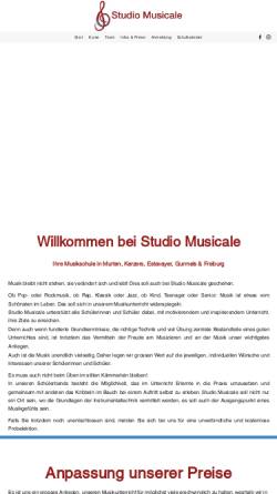 Vorschau der mobilen Webseite www.studiomusicale.net, Musikschule in Murten und Kerzers