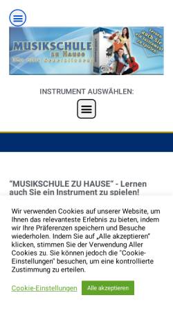 Vorschau der mobilen Webseite www.musikschule-zuhause.de, Musikschule zu Hause
