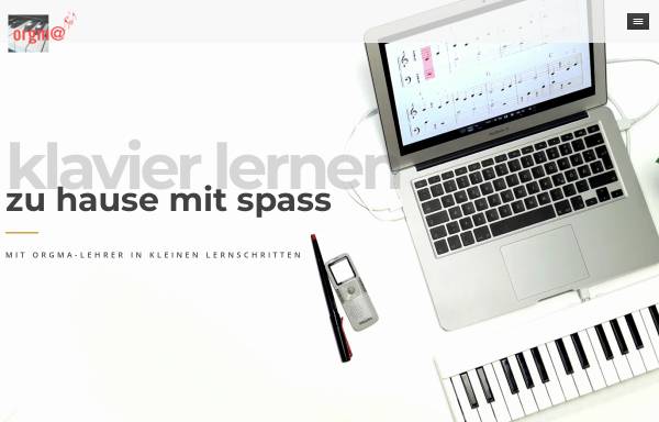 Vorschau von orgma.de, Orgma - Fernunterricht für Tasteninstrumente