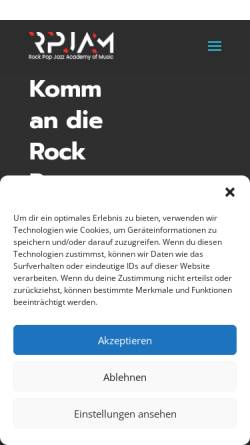 Vorschau der mobilen Webseite www.rpjam.de, Rock-Pop-Jazz-Akademie Mittelhessen