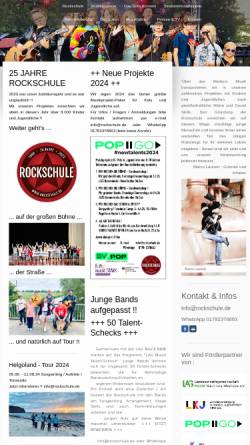 Vorschau der mobilen Webseite www.rockschule.de, Rockschule